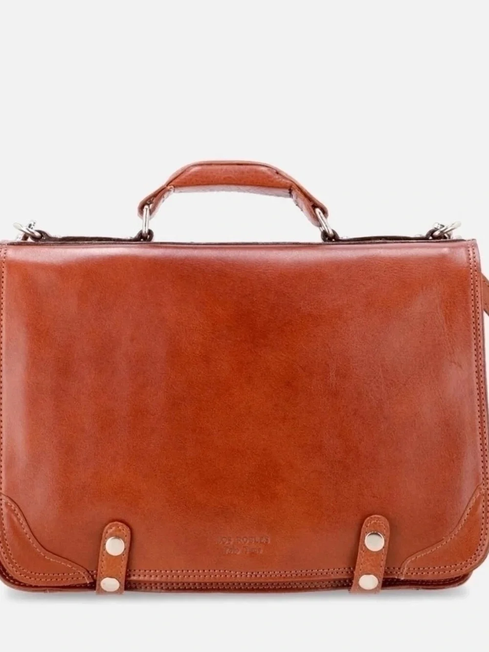 Brown Leather Men's Briefcase - Classic Professional Bag
